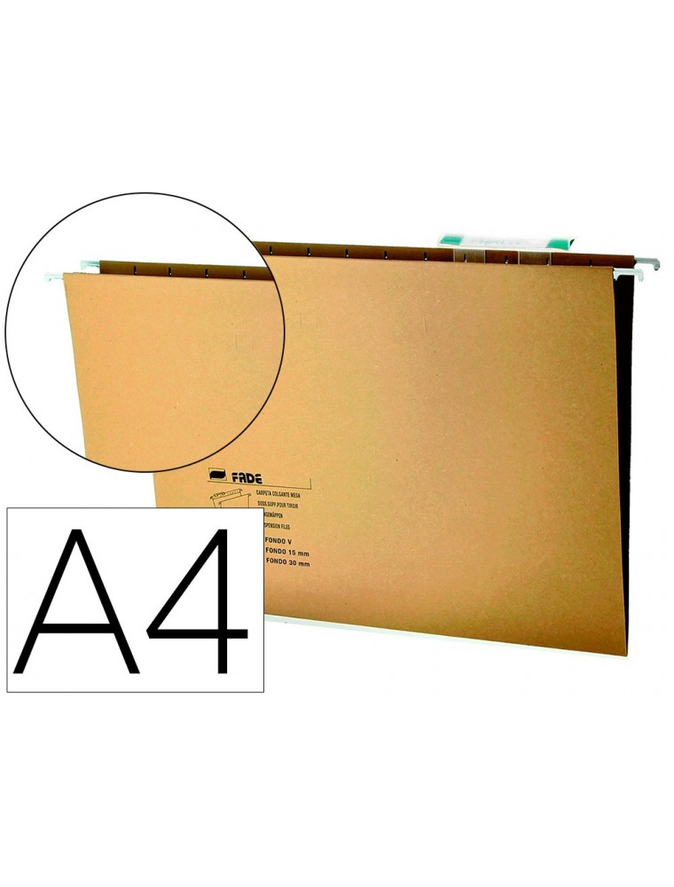 Carpeta colgante fade din a4 visor superior kraft eco