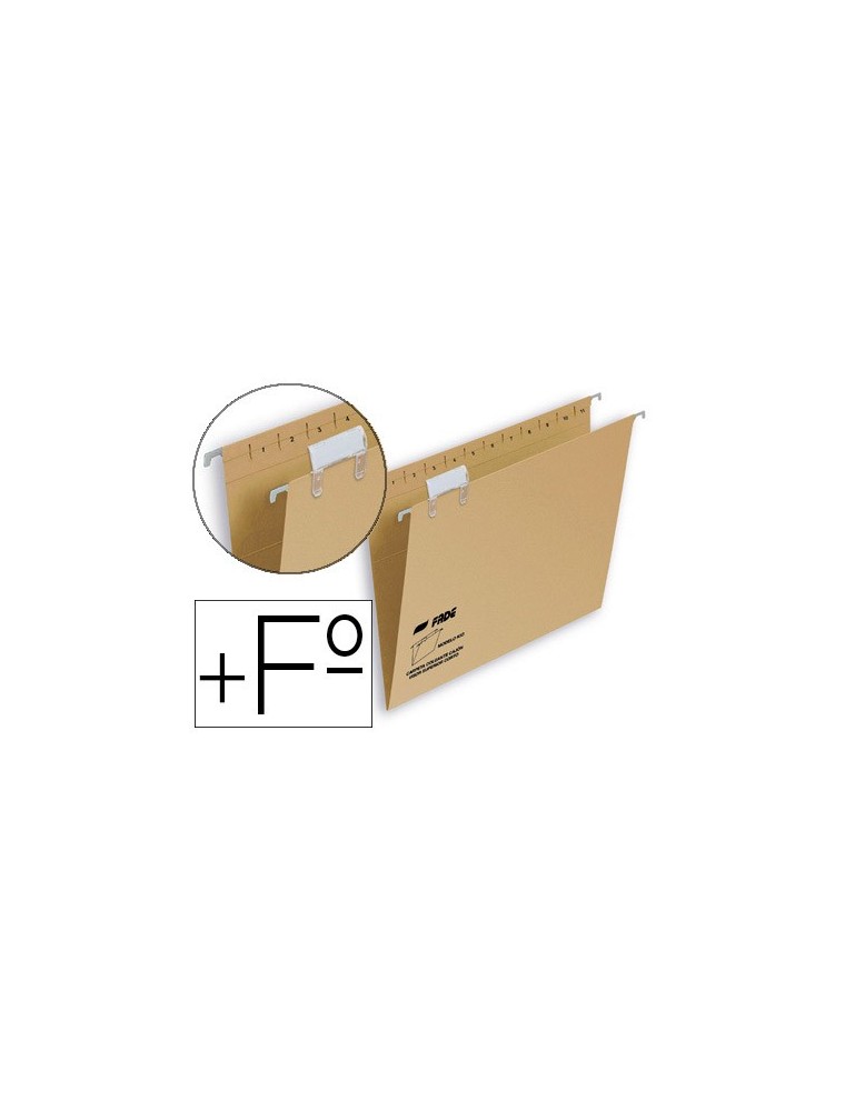 Carpeta colgante fade folio prolongado visor superior kraft eco