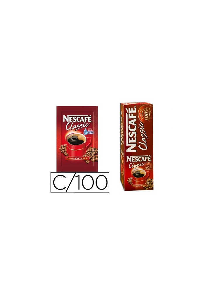 Cafe nescafe descafeinado monodosis caja de 10 sobres