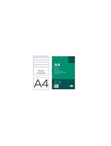 Recambio liderpapel a4 100 hojas 100 gm2 rayado horizontal 4 taladros bandas de 5 colores