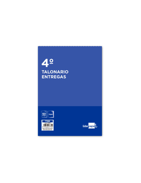 Talonario liderpapel entregas cuarto original y 2 copias t326