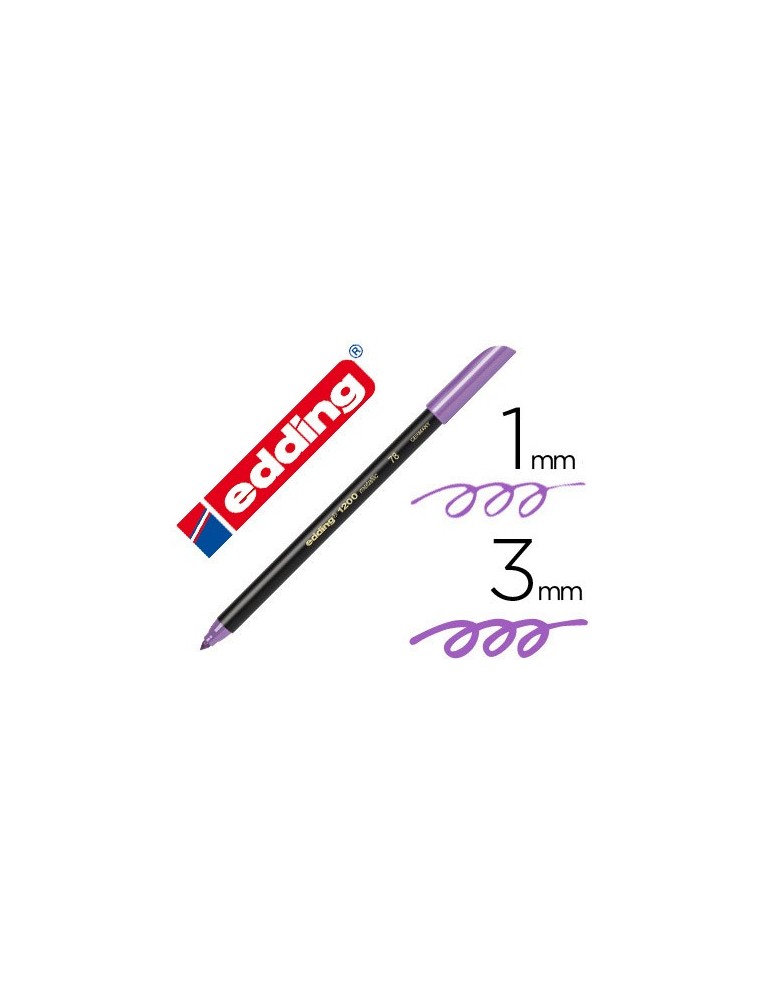 Rotulador edding punta fibra 1200 violeta metalizado n 78 punta redonda 1-3 mm