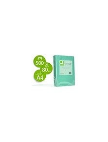 Papel color q-connect din a4 80 gr verde paquete de 500 hojas