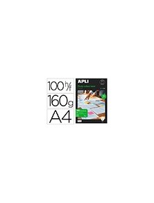 Papel fotografico apli glossy doble cara din a4 pack de 100 hojas 160 gr