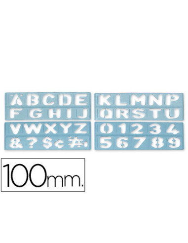 Plantilla liderpapel rotulacion 1800 letras y numeros 100 mm