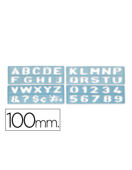 Plantilla liderpapel rotulacion 1800 letras y numeros 100 mm