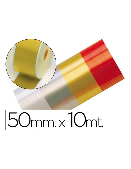 Cinta fantasia 10 mt x 50 mm oro