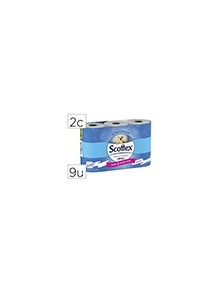 Papel higienico scottex megarrollo doble largo paquetede 9 rollos