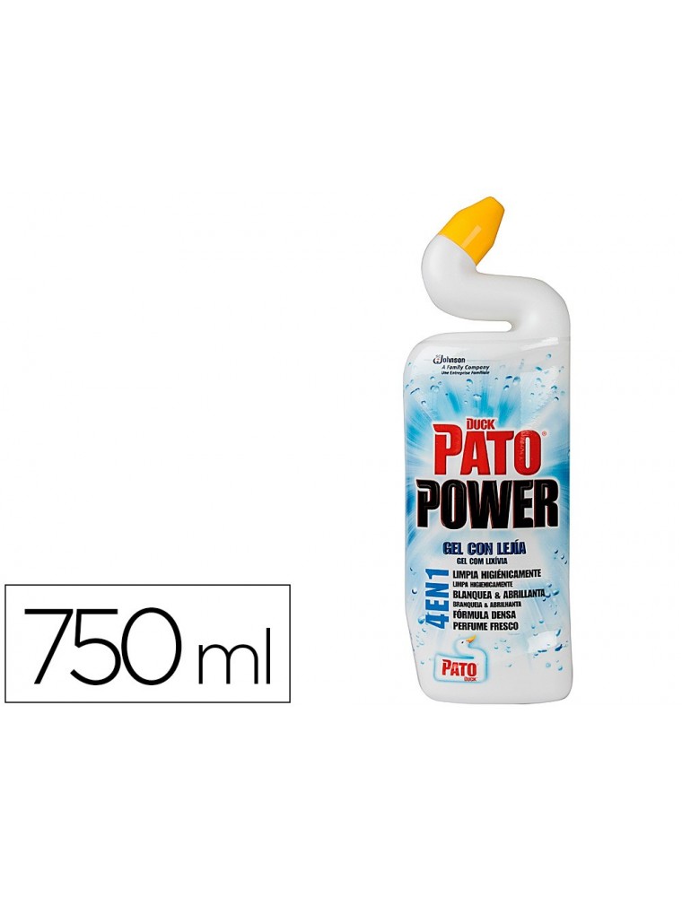 Limpiador de inodoro pato formula 4 en uno gel con lejia 750 ml