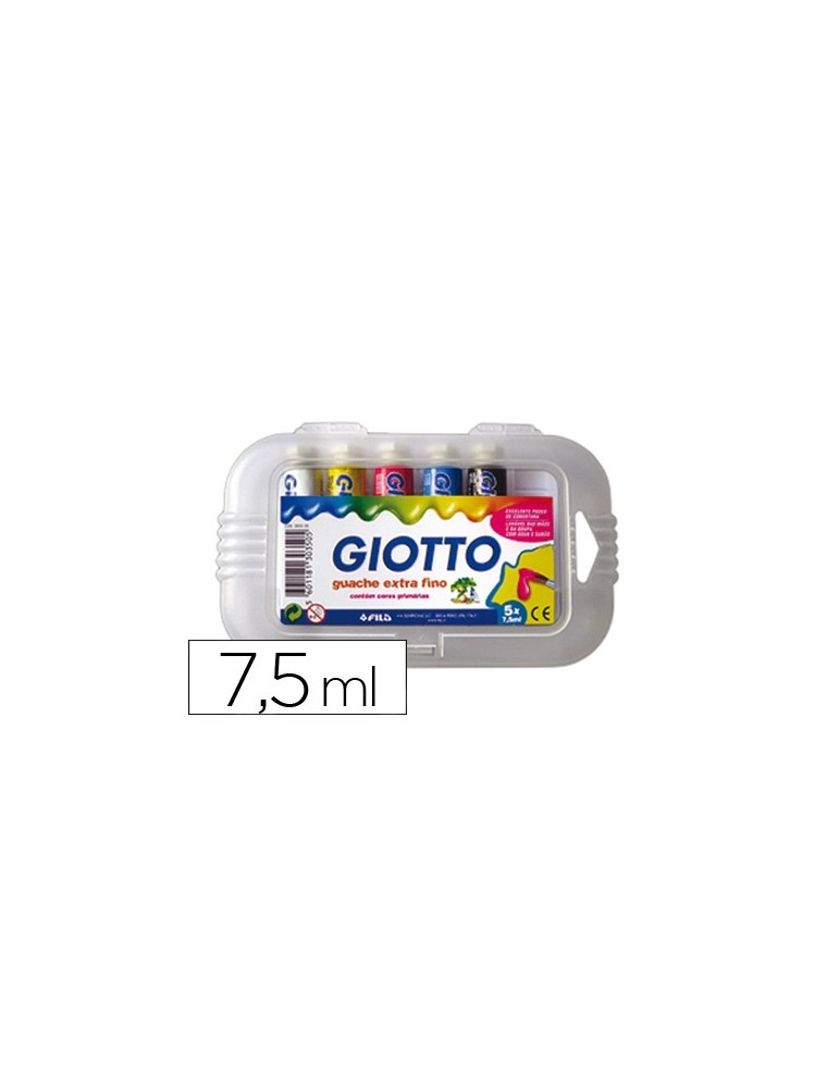 Tempera giotto 7,5 ml 5 colores surtidos