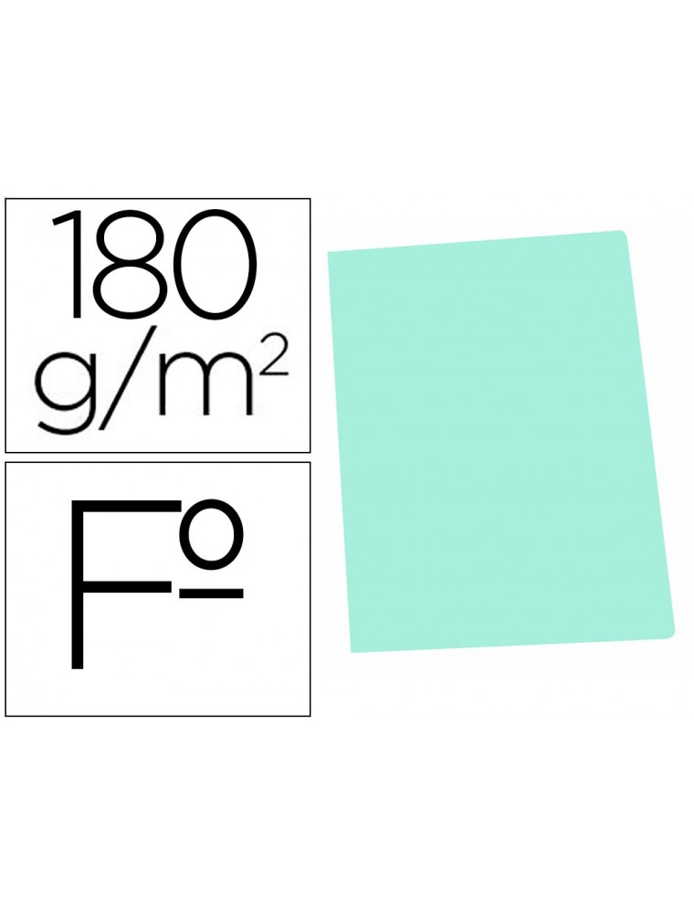 Subcarpeta cartulina gio folio verde pastel 180 gm2