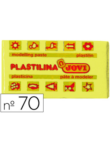 JOVI PLASTILINA SCHOOL CAJA 30 PASTILLAS 50GR AMARILLO