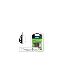 Cinta dymo negro blanco 12mm x3,5 mt d1 nylon