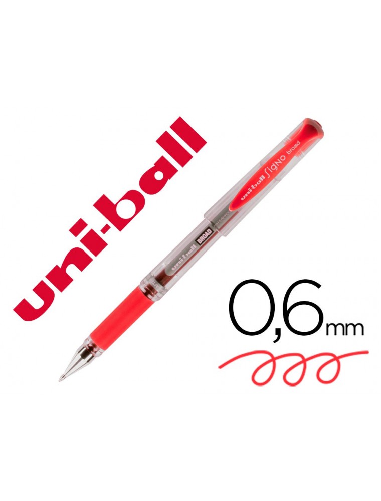 Boligrafo uni-ball um-153 signo broad rojo 1 mm tinta gel