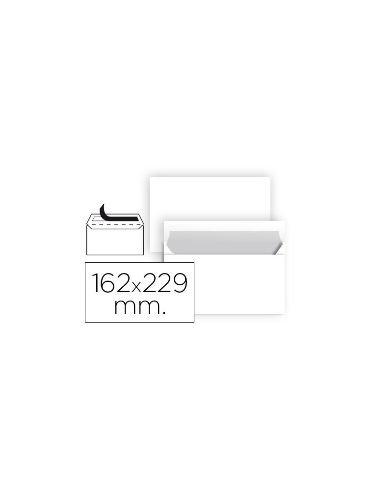 Sobre liderpapel n 11 blanco din c5 162x229 mm tira de silicona paquete de 25 unidades