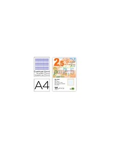 Recambio liderpapel a4 pautaguia 100 hojas 75 gm2 cuadriculado pautado 2,5 mm con margen 4 taladros