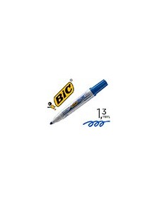 Rotulador bic velleda para pizarra azul punta redonda 1,3 mm