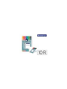 Rotulador staedtler triplus fineliner 334 estuche de 10 unidades colores surtidos