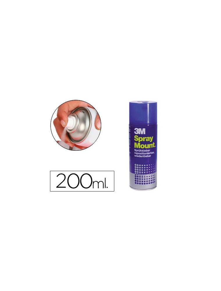 Pegamento 3m spray mount adhesivo reposicionable por tiempo limitado bote de 200 ml