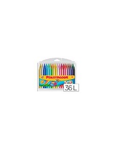 Lapices cera plastidecor caja de 36 colores surtidos