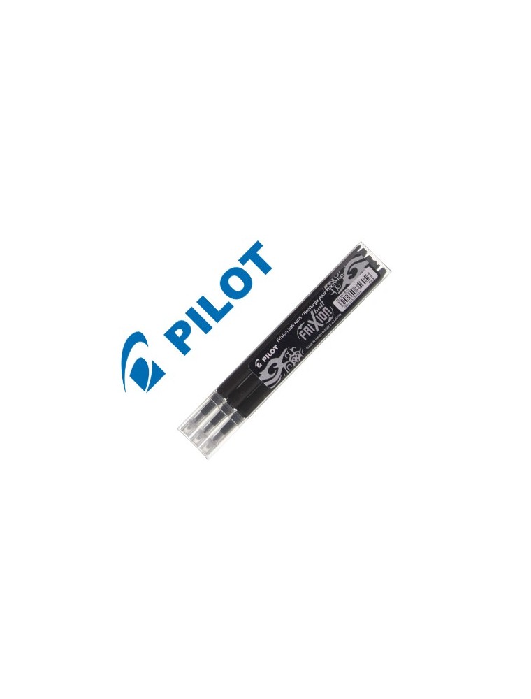 Recambio boligrafo pilot frixion ball negro caja de 3 unidades