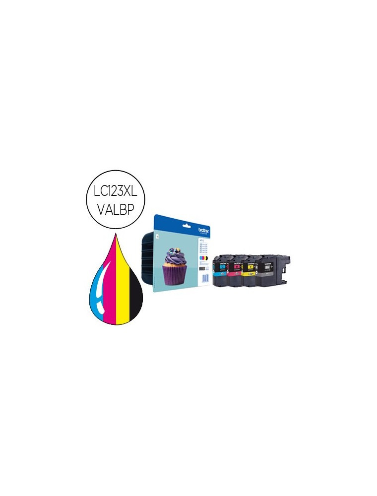 BROTHER CARTUCHO INYECCION TINTA RAINBOW PACK BKYLCYMG 600 PÁGINAS PACK 4 BLISTER SIN ALARMA