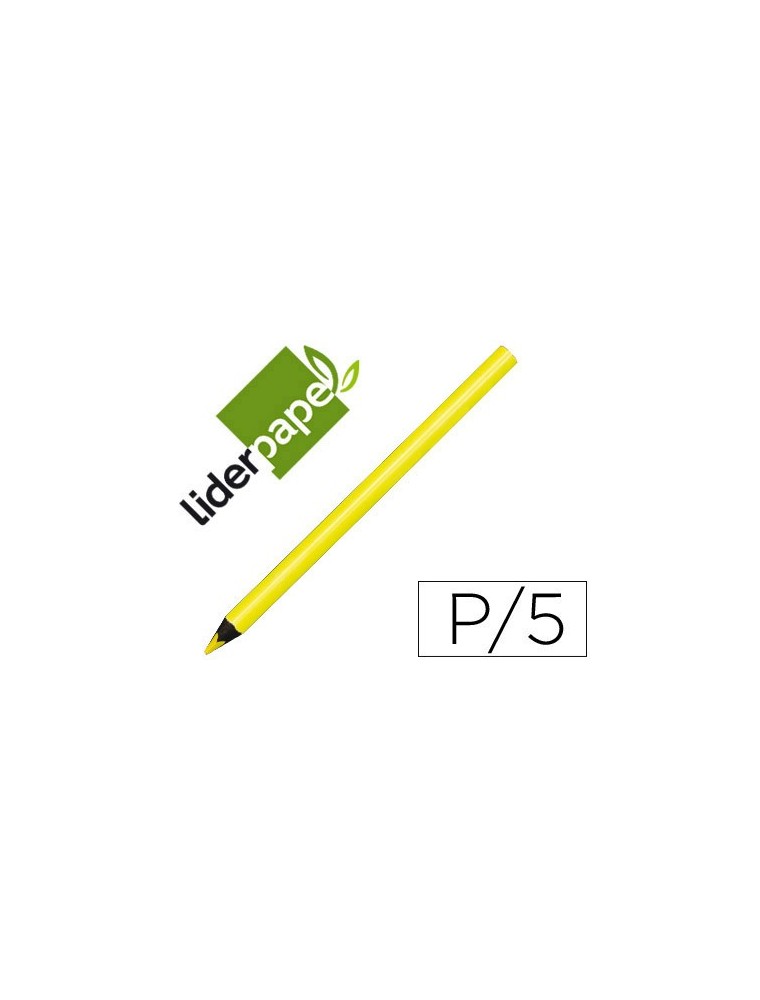 Lapices fluorescente liderpapel jumbo neon amarillo