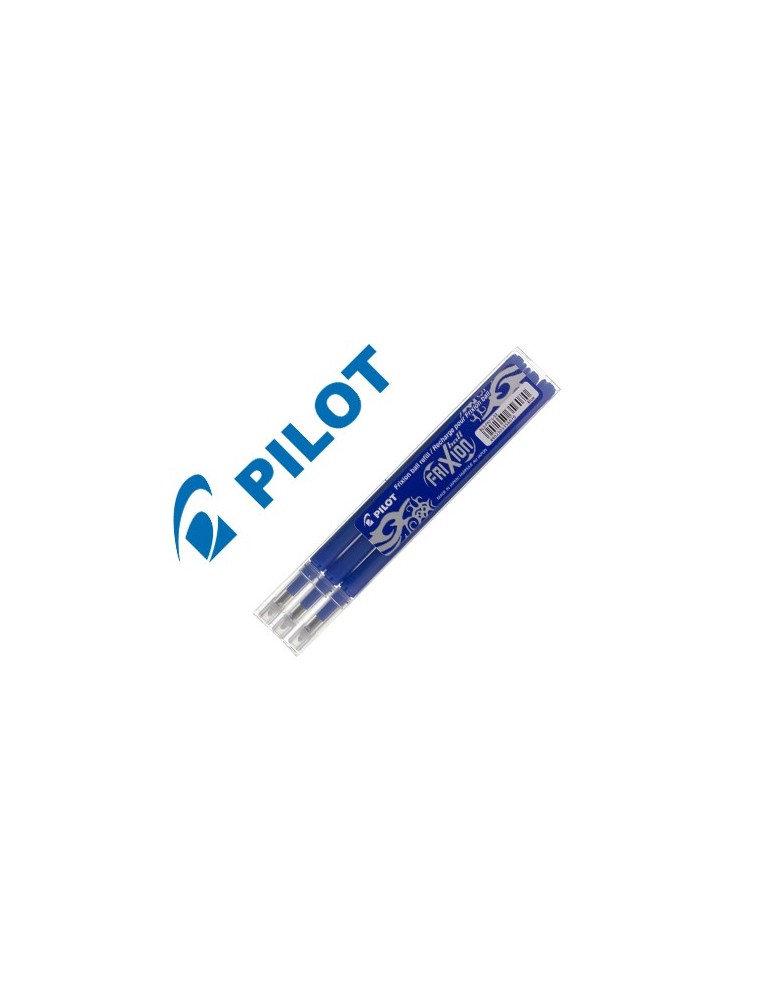 Recambio boligrafo pilot frixion ball azul caja de 3 unidades