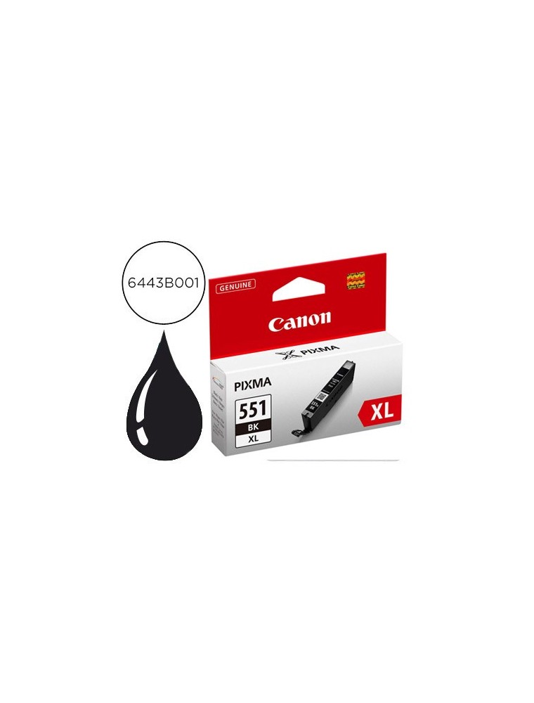 CANON CARTUCHO INYECCION TINTA NEGRO CLI-551XLBK 11ML BLISTERALARMA ACÚSTICORADIOF RECUENCIA PARA MG 5450 6350 IP 7250