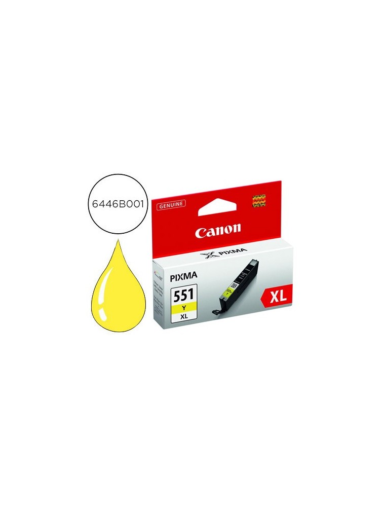 CANON CARTUCHO INYECCION TINTA AMARILLO CLI-551XL 11ML BLISTERALARMA ACÚSTICORADIOFRECUENCIA