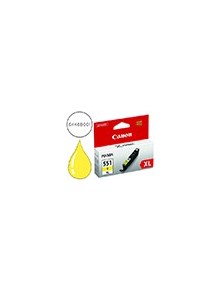 CANON CARTUCHO INYECCION TINTA AMARILLO CLI-551XL 11ML BLISTERALARMA ACÚSTICORADIOFRECUENCIA