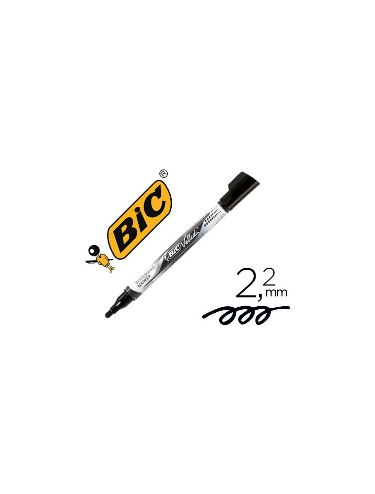 Rotulador bic velleda liquid pocket punta redonda 2,2 mm negro