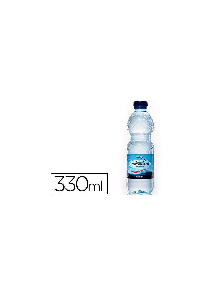 Agua mineral natural fuente primavera botella de 330 ml