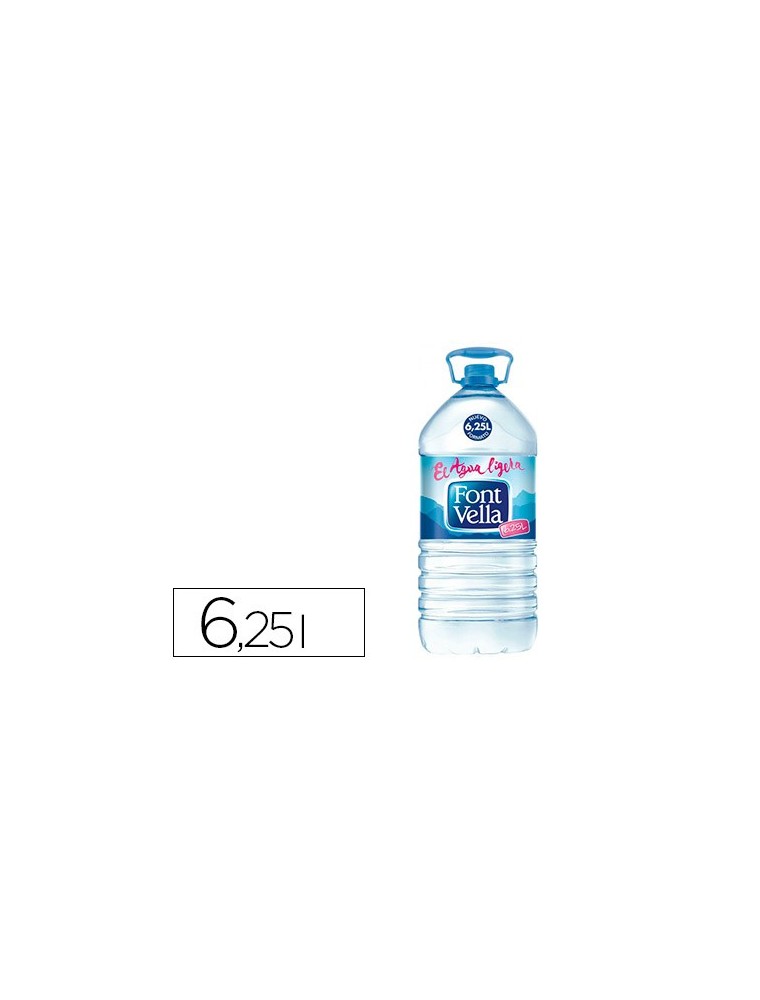 Agua mineral natural font vella sant hilari garrafa 6,25 l