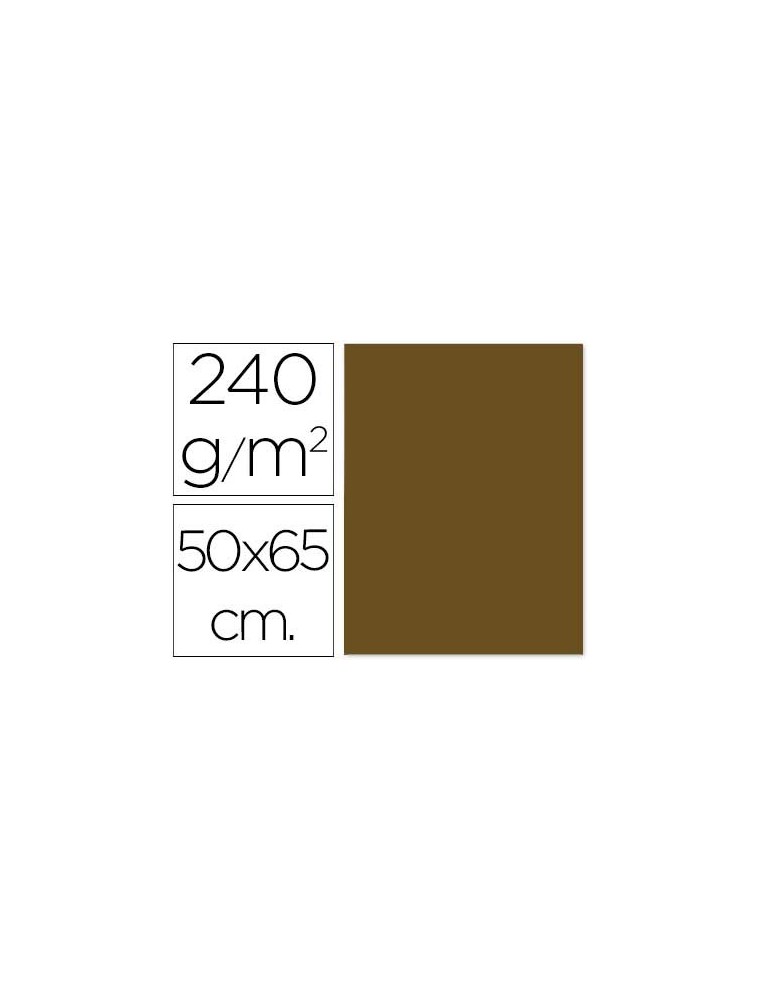 Cartulina liderpapel 50x65 cm marron oscuro 240g unidad