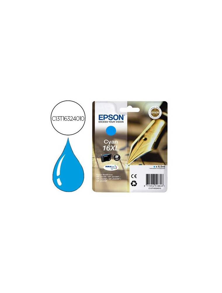 EPSON CARTUCHO INYECCION TINTA CIAN 450 PÁGINAS BLISTERALARMA ACÚSTICORADIOF RECUENCIA PARA WF-2010W 2510WF 2520NF 2530WF 2540