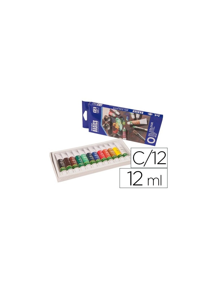 Pintura oleo artist caja carton de 12 colores surtidos tubo de 12 ml