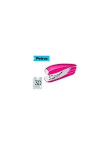 Grapadora petrus mod 635 wow fucsia metalizada capacidad 30 hojas