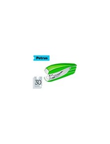 Grapadora petrus mod 635 wow verde metalizada capacidad 30 hojas