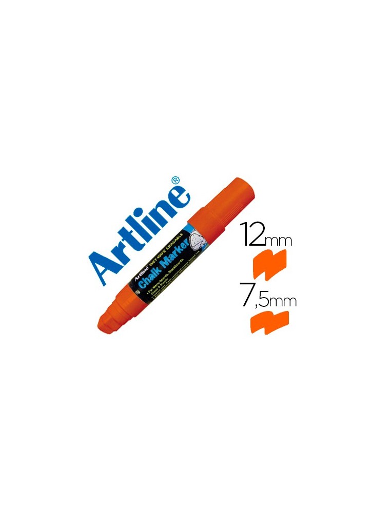 Rotulador artline pizarra verde negra epw-12 mm color naranja