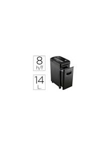 Destructora de documentos q-connect kf15547 capacidad de corte 8 h destruye grapas clips y tarjetas papelera 15l