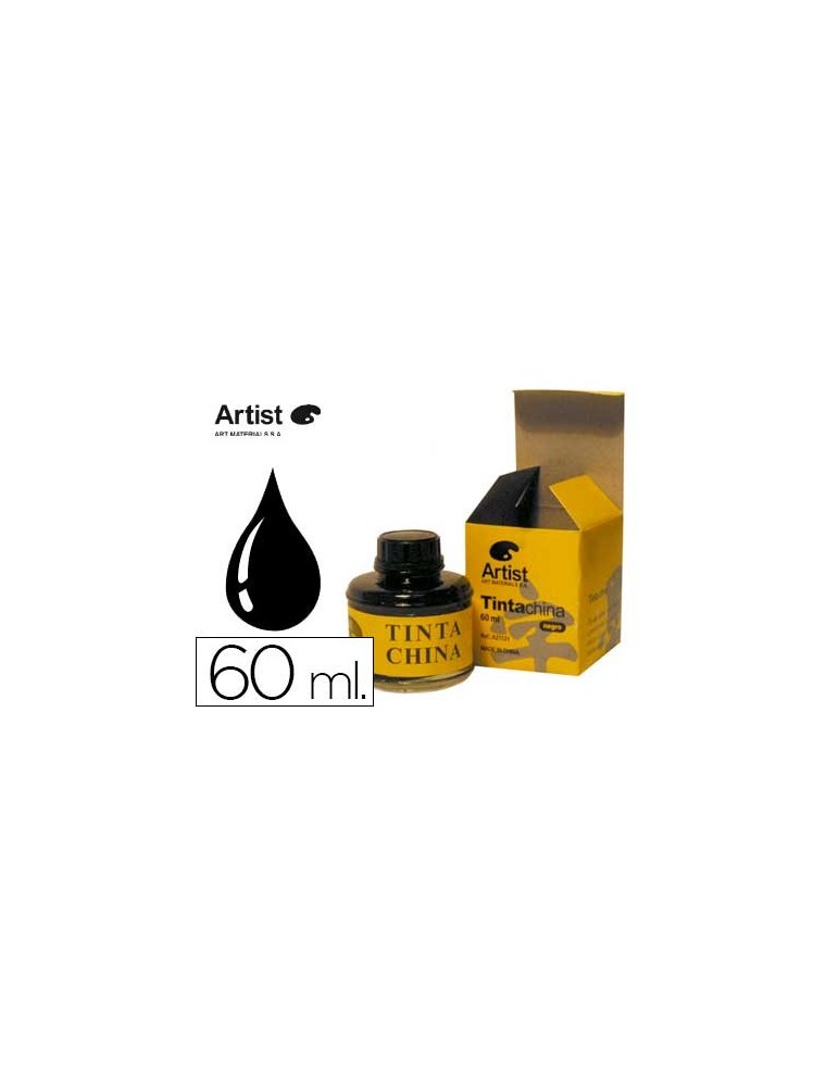 Tinta china artist negra frasco de 60 ml