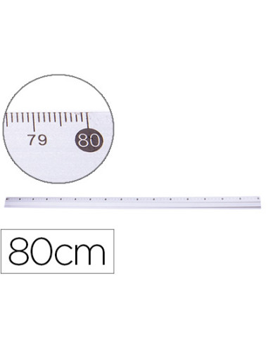 Regla q-connect metalica aluminio 80 cm