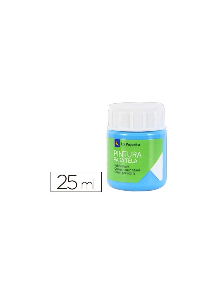 PINTURA PARA TELA AZUL CYAN 25 ML LA PAJARITA