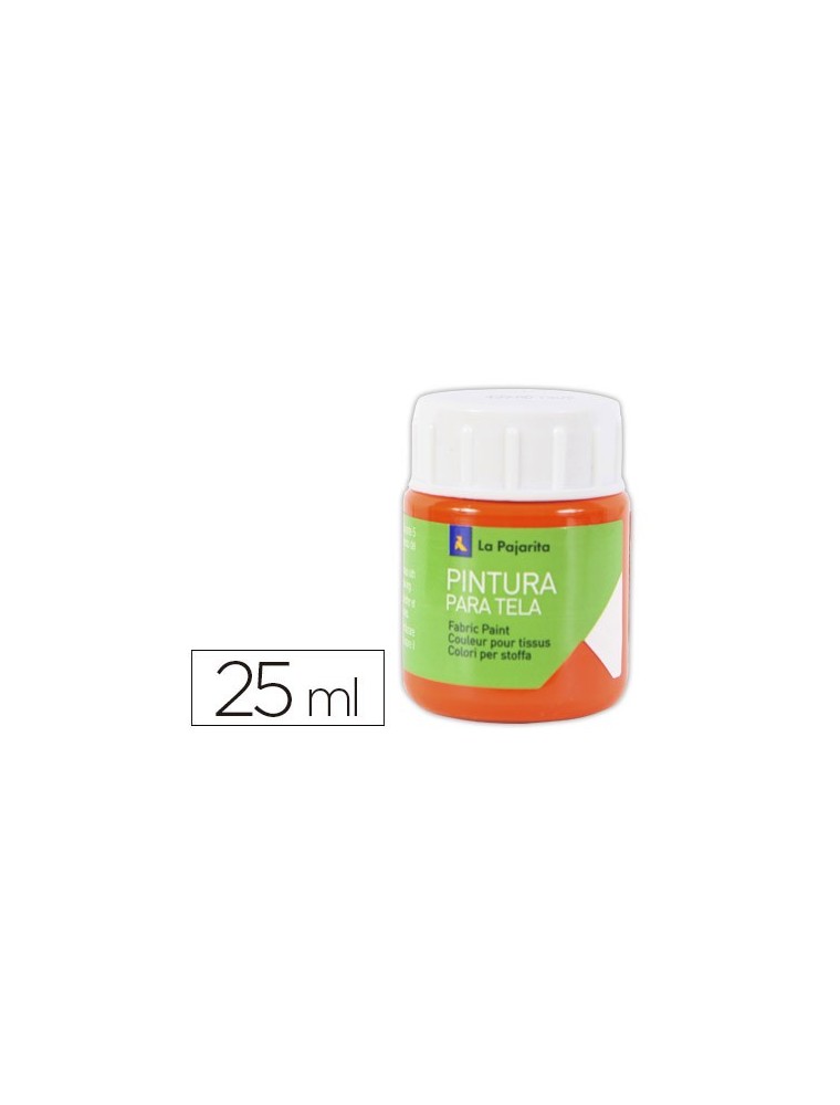 Pintura para tela la pajarita anaranjado 25 ml