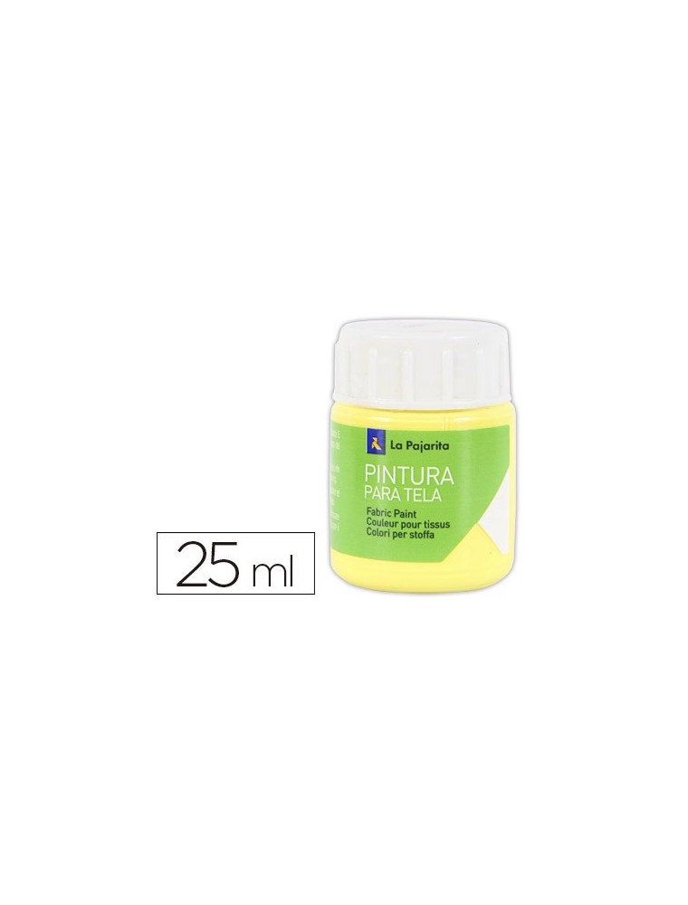 PINTURA PARA TELA AMARILLO CLARO 25 ML LA PAJARITA