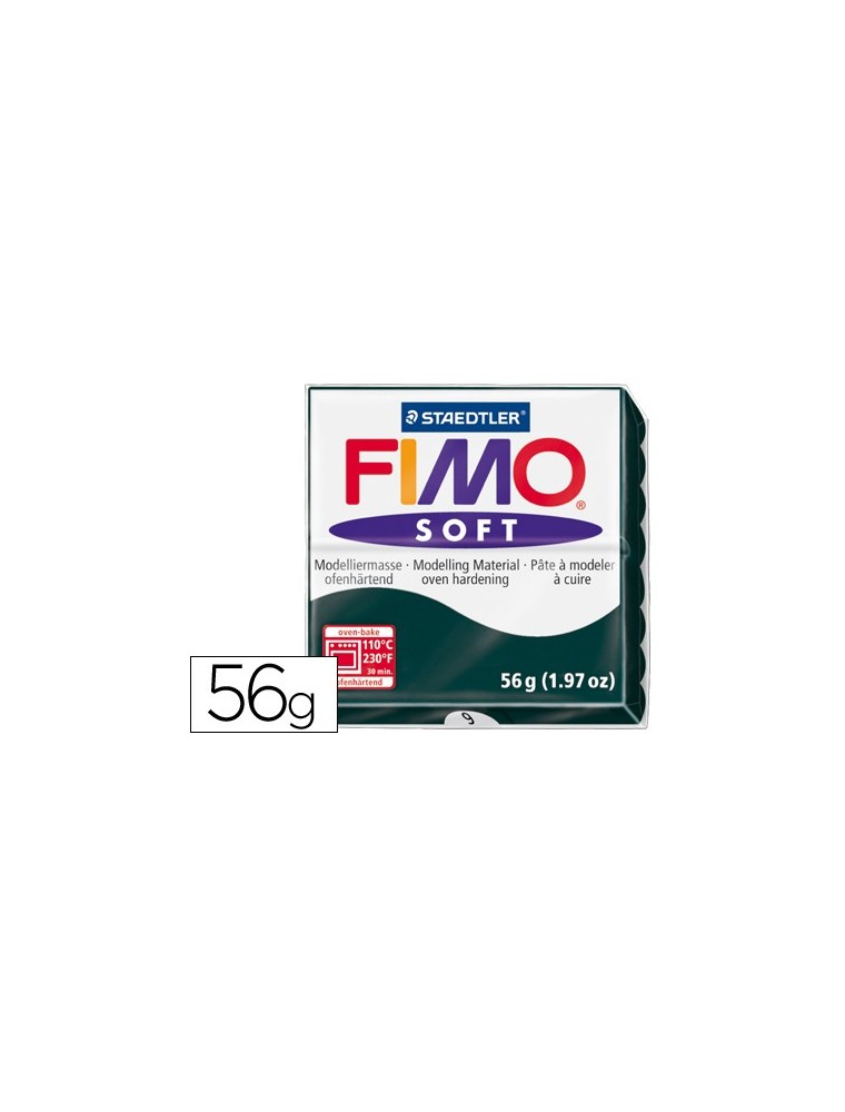 Pasta staedtler fimo soft 57 gr color negro