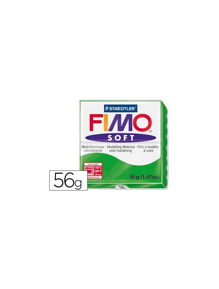 Pasta staedtler fimo soft 57 gr color verde tropical