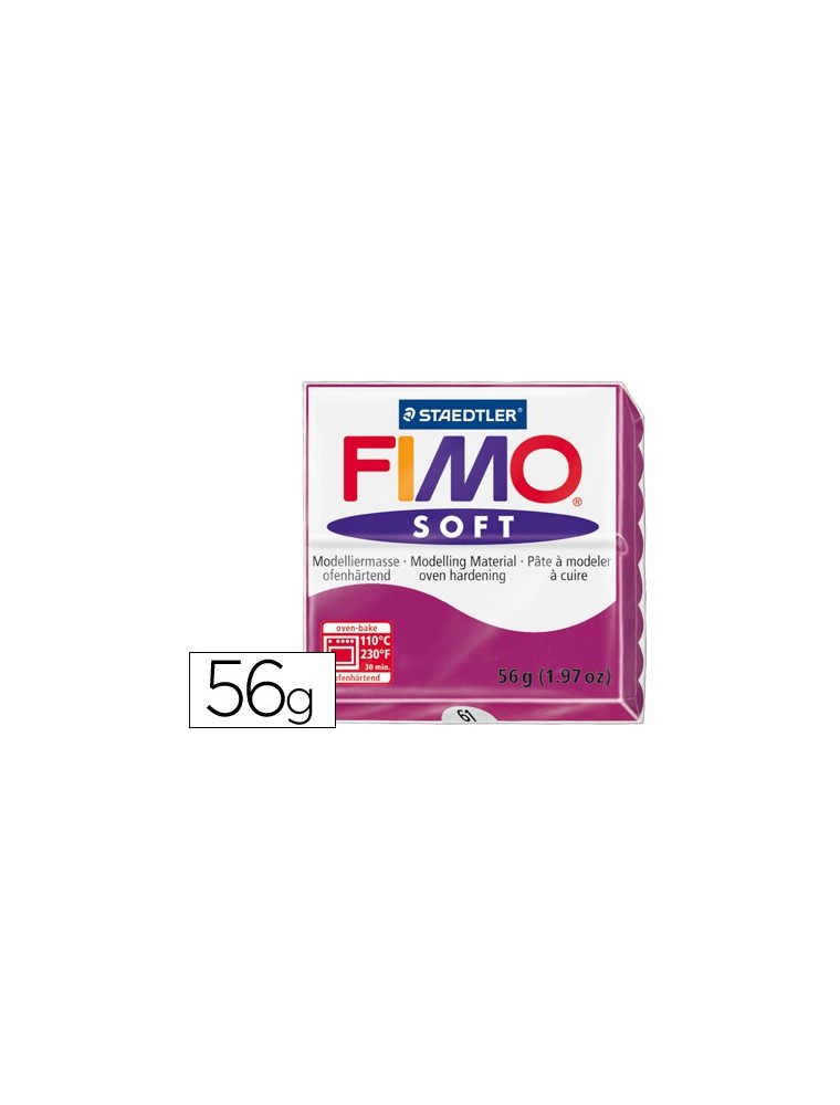 Pasta staedtler fimo soft 57 gr color purpura