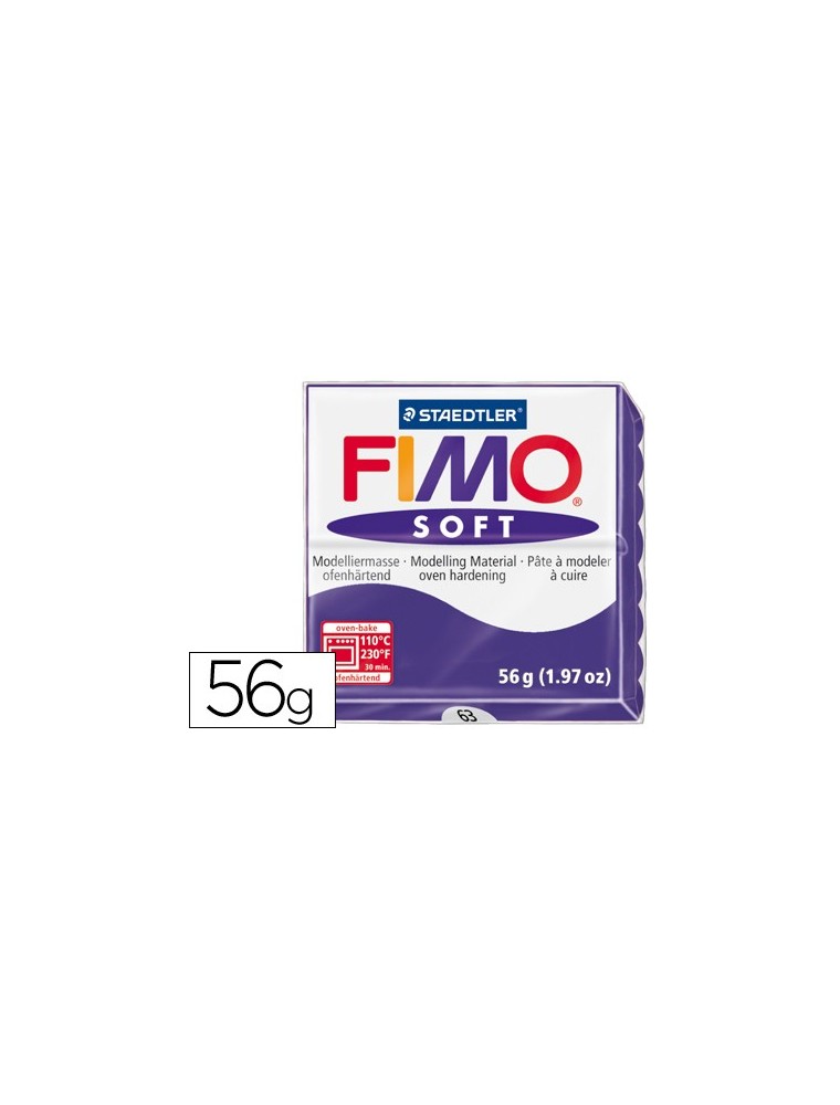 Pasta staedtler fimo soft 57 gr color violeta oscuro